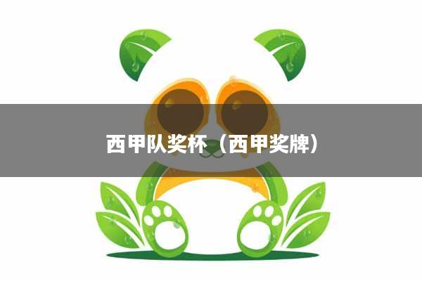 西甲队奖杯（西甲奖牌）